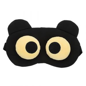 WATIIFUFU 1 Pc masque de sommeil sieste bandeau dormir en satin dormir les yeux bandés doux nochey patch yeux masque pour les yeux pour dormir masque pour les yeux de sommeil polyester Black (Heaezi, neuf)