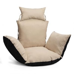 MG Design Coussin pour Fauteuil Oeuf Suspendu - en Tissu Durable, avec Rembourrage Doux, avec Appui-tête et ficelles pour Attacher - Coussin pour balancelle de Jardin, Chaise Suspendue (MGDESIGN, neuf)