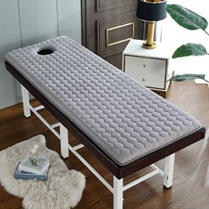 KKCD Gris,70x190cm,Matelas De Lit De Beaut&eacute; De 3cm avec T&ecirc;te Carr&eacute;e Table De Massage Lit &Agrave; Cils Surmatelas Mousse &Agrave; M&eacute;moire De Forme Drap De Lit De Spa Pliable avec Trou De Respiration (zhixingwangluokeji, neuf)