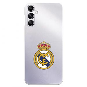 Coque pour Samsung Galaxy A14 5G du Real Madrid avec blason Real Madrid tansparente pour prot&eacute;ger votre t&eacute;l&eacute;phone. Coque en silicone souple sous licence officielle Real Madrid (La Casa de Las Carcasas, neuf)