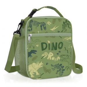 Clastyle Sac Isotherme Repas Enfant Dinosaur Volcan Lunch Bag Isotherme Gar&ccedil;ons Filles Petit Sac Lunch Box pour L'&eacute;cole &Eacute;tudiant Pique-nique, Fossile de Dinosaure (Changtian_Im&Ex, neuf)