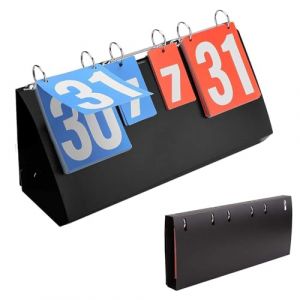 Tableau de Bord Sportif à 4 Chiffres, Tableau de Bord Portable Score, Flip Tableau De Bord Score, Sports Tableau D'affichage, Tableau de Score de Table de Sport, pour Volley-ball Badminton Football (JUNNING STORE, neuf)