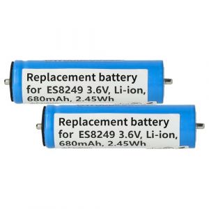 vhbw 2X Batterie Compatible avec Panasonic ER-HGP62, ER-GP81, ER-GP80, ER-HGP84, ER-HGP82, ER-HGP80 Rasoir Tondeuse &eacute;lectrique (680mAh, 3,6V, Li-ION) (ElectroPapa, neuf)