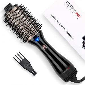 One-Step Brosse Soufflante, PARWIN PRO BEAUTY Brosse Seche Cheveux, Brosse Coiffante Ovale 4 en 1, Soins Ioniques, Brosse Chauffante Brushing, Sécher, Lisser, Volumiser, Coiffer, 1000 Watts, Noir (PARWIN PRO BEAUTY, neuf)