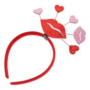 VALICLUD Bandeau Coeur Bandeaux D'halloween Bopper Bande De Cheveux Saint Valentin Bandeaux Pour Cheveux De La Saint-valentin Bandeau De La Saint-valentin Accessoires Coeur La Plume Rouge (SHUI LIAO, neuf)
