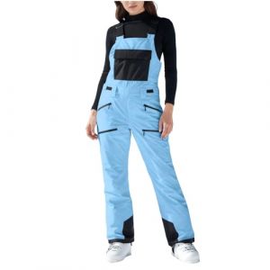 Pantalon Ski Femme Homme avec Bretelles Ajustable Baggy Imperm&eacute;able Salopettes Et Pantalons Thermique Chaude Pantalon De Travail Protection des Bords et Pare-Neige Salopette Grande Taille S-3XL (TUSEULOC, neuf)