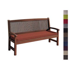 sunnypillow Coussin pour Banc de Jardin 100 x 40 x 5 cm plusieures Tailles et Couleurs à Choisir Assise Confortable pour Banc de terrasse/Balcon/Banquette/Galette de Chaise Orange (Globix24, neuf)