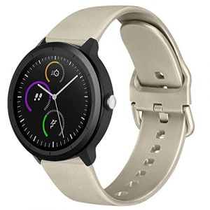 Wanme Bracelet Compatible pour Garmin Vivoactive 3 / Garmin Venu/Venu SQ, Bracelet Silicone Souple pour Garmin Venu/Garmin Vivoactive 3 Music, Forerunner 645/245 Music, Hommes Femmes (Or) (DgYuanLiYuan, neuf)