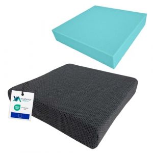 Coussin Anti Escarres Fessier Mousse HR 42x42x8 cm – Coussin Fauteuil Roulant, Coussin Chaise Bureau, Coussin d’Assise Ergonomique- Double Housse Lavable – Confort Coccyx et Dos | Valentia Medical (VALENTIA MEDICAL, neuf)