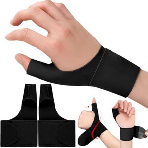 WiDream 2 Pièces Attelle Pouce Poignet Gauche Droit Orthèse Pouce Souple Tendinite Gants de Soutien du Pouce élastique Support de Poignet de Compression Arthritique Gant de Compression Pouce Arthrose (WiDream, neuf)