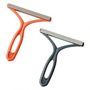 OUDQFCJ Brosse Anti-Poils Animaux | Brosse Poils Chats et Chiens | Ramasse Poils pour Canapé, Tapis, Arbre à Chat, Vêtements | Portable | Brosse Réutilisable (Orange/Bleu) (Mapico, neuf)