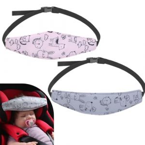 GGUFAY Cale-Têtes pour Sièges Auto, 2 Pièces Maintien Tete Enfant Voiture Réglable, Cale Tete Bébé Serre-Tête Pour Siège Auto, Repose Holder Bandeau pour Voyage, Protection Du Cou Epaules(B) (Rfervgauk, neuf)