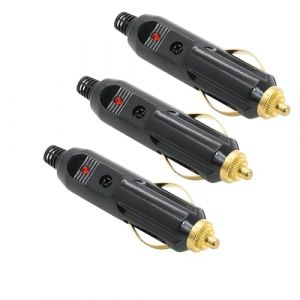 Prise Allume Cigare 12V Male, 3 Pièces 20A Prise Allume Cigare Male, Prise Allume Cigare, Prise Allume Cigare 12V, Prise 12V Allume Cigare, prises mâles pour allume-cigare 20 A (ZhiTaoKe, neuf)