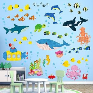 DECOWALL DS9-2014 Sous la mer Autocollants Muraux Mural Stickers Chambre Enfants Garderie Salon wall adhsif maison dcalcomanies (FR DECOWALL, neuf)