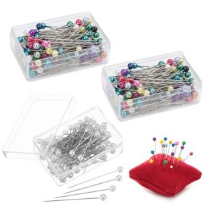&Eacute;pingles Couture, 300 Pcs Epingle &agrave; T&ecirc;te Ronde en Verre, 40 mm Epingles Couturiere Multicolores, pour Mercerie/Patchworkde/Couturi&egrave;re/Bijoux/Bricolage D&eacute;coration/Couture et d'Artisanat (puerrunlanshuoshangmaoyouxiangongsi, neuf)