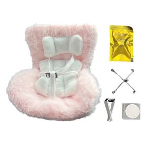 Siège Auto Jouet,Accessoire Siège Auto pour Poupée Reborn - Fauteuil Moelleux Berceau 17 cm pour Décor Boutique Jeu Filles Voyage (liaght, neuf)