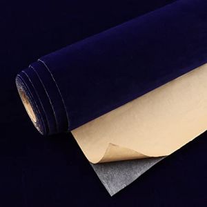VEELIKE Papier Peint Velours Bleu Fonc&eacute; Vintage Papier Adh&eacute;sif pour Meuble Papier Autocollant Decoratif Bo&icirc;te &agrave; Bijoux Stickers Meubles Deco Placard Tiroir Chambre Armoire Salon Cuisine 40cm&times;300cm (VEELIKE, neuf)