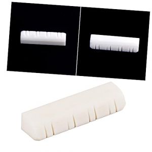 TOYANDONA Sillet De Mandoline En Os De B&oelig;uf 8 Cordes Accessoire De Guitare Acoustique &Eacute;crou Remplacement Pour Guitare &Eacute;lectrique Solide Facile &agrave; Installer (Y HEART, neuf)