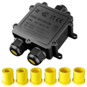 LustLocke Connecteur Etanche 3 Fils, Raccord Electrique Etanche IP68 Pour Câbles 4-12mm Avec Borne À Levier, Boite De Jonction Etanche 3 Pièces Idéale Pour Extérieur et Jardin (C) (pjotrsinternational, neuf)