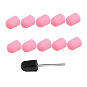PLAFOPE 10pièces Capsules De Sablage Pour Ongles Capuchons De Polissage Pour Outils De Manucure Sable Fin Pour Finition Des Et Acryliques (Comexs, neuf)