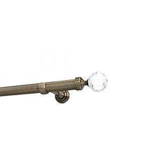 Sento 25mm Kit de tringle a rideau Metal Fixation murale Laiton Antique 280 cm (2x140cm) CARLA (sento-shop, neuf)