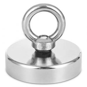 TIDEVAN Aimant Puissant 100KG Aimant en néodyme super diamètre 60 mm, Aimant de Peche Neodyme Super Puissant,Super Forte Magnétique pour l'industrie et la science, pêche magnétique et Garage (CAFARO VALENTINA, neuf)