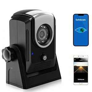 Caméra de Tableau de Bord avec WiFi, MHCABSR WiFi Backup Dash Cam Fonctionne avec téléphone IP68 étanche IR Vision Nocturne Grand Angle magnétique caméra de recul pour remorque Camion Camping-Car (Hong-EU, neuf)