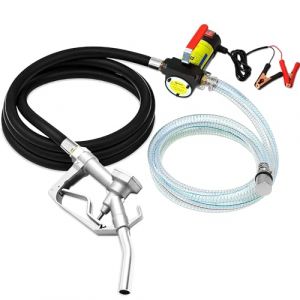 Pompe à Diesel 12V DC 175W 45l/min avec Pistolet et Tuyaux Pompe à Carburant Huile Fioul auto-amorçante Station Service Mobile Pompe de Transfert Gasoil Electrique Kit (Yingxiang1, neuf)