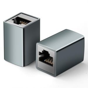 AXFEE Coupleur RJ45, 2 Pi&egrave;ces Ethernet Raccord RJ45, Connecteur RJ-45 Cat7, Cat6, Cat5, Cat5e Compatible avec c&acirc;bles r&eacute;seau Femelle vers Femelle (Ouuze, neuf)