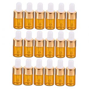 PartyKindom 25Pièces Bouteilles Verre de Compte Flacons de Voyage Idéaux pour Protection UV et Utilisation Pratique (Brushira, neuf)