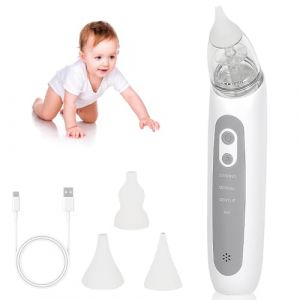 Mouche Bebe Electrique, Mouch&eacute; B&eacute;b&eacute; &Eacute;lectrique,3 Puissances D'aspiration, rechargeable Type-c,Aspirateur Bebe D&eacute;gage les nez Bouch&eacute;s Rapidement et en Douceur (CHRYSANTHOU-ANTONIA, neuf)