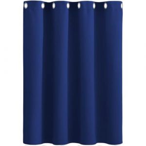 Rideau Occultant Thermiques, 80 x 180 cm Design Moderne Polyester Rideau Extérieur Terrasse Lisse Design Moderne à Oeillets Lavable pour Chambre Salon, Bleu Foncé (LvLiangPengYuDianZiShangWuYouXianGongSi, neuf)