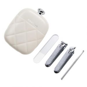&Eacute;l&eacute;gant ensemble de manucure 4 pi&egrave;ces avec coupe-ongles, lime et cure-oreilles pour les amateurs de beaut&eacute; (ZHIsxin, neuf)