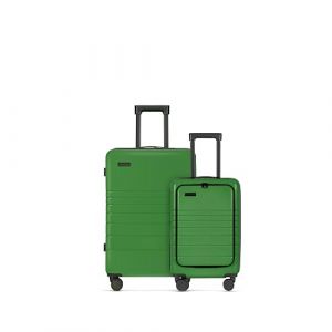 ETERNITIVE - Set de 2 Valise - Petit et Moyen | Valise en ABS | Taille: 55 & 65,5 cm | Valise Rigide avec Serrure TSA | Roulette 360&deg; | Bagage &agrave; Main 40L & 62,5L | Couleur: Vert (ETERNITIVE Travel, neuf)