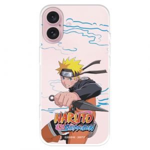Coque compatible avec iPhone 16 Officielle Naruto Shippuden pour prot&eacute;ger votre mobile. Coque en silicone transparente souple sous licence officielle Naruto (La Casa de Las Carcasas, neuf)