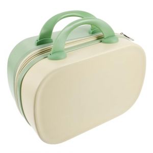 jojofuny Trousse de Maquillage de Voyage Rigide 355 CM 14 Pouces Grosse Bo&icirc;te de Rangement Bicolore Jaune et Vert L&eacute;g&egrave;re et Portable Organisateur Cosm&eacute;tique Multifonction pour Bagage &agrave; (Merlun, neuf)