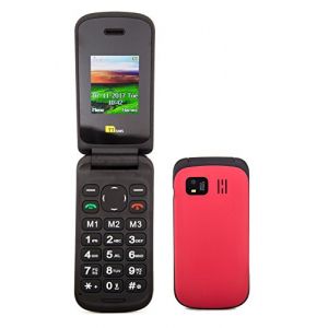 TTfone TT140 Téléphone Portable débloqué (1.77pouces, la cliquenaude Flip Pliant) (Rouge) (TT fone, neuf)