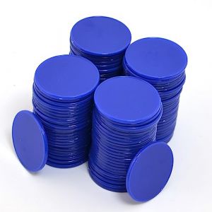 Smartdealspro Lot de 100 mini jetons de poker opaques en plastique avec boîte de rangement Bleu foncé 32 mm (SuperDealsPro(SmartDealsPro Official Store), neuf)