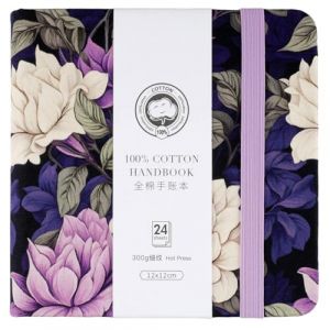 Mocrop 12x12cm Carnet Aquarelle, Papier Aquarelle 300g Coton 100%, 24 Feuilles Sketchbook, Grain Fin, Pour Les D&eacute;butants Et Les Artistes, Pour Capturer Des Moments En Voyage (Mocrop, neuf)