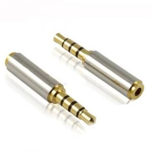 KIRVOS Adaptateurs Jack Plaqu&eacute;s Or 3,5 mm Femelle vers 2,5 mm M&acirc;le (Pack de 2) - Adaptateur Jack 3,5 vers 2,5, Adapt&eacute; pour Divers appareils Audio &eacute;quip&eacute;s d'une Connexion Jack (XinKShangMao, neuf)