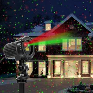 Projecteur Laser de Noël d'Extérieur, Lumières Rouge et Verte, IP65 Étanche, Décoration Jardin et Maison (Atew store, neuf)