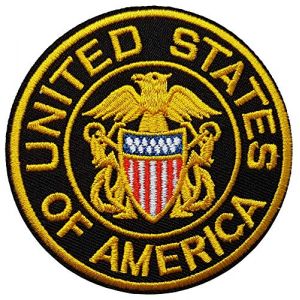 Écusson United States of America Patch Thermocollant US Army USA badge Armée États-Unis brodé militaire americain applique brodé military à thermocoller fer repasser coudre vêtement 8cm CameleonShop (►Cameleon-Shop Expédition Rapide Depuis la FRANCE◄, neu