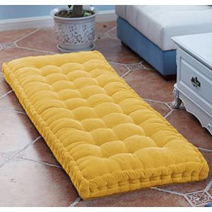 DG Catiee Coussin de Banc épais Coussin de canapé Long Intérieur,Coussin de Banc de Jardin,Coussin de Banc de Salle à Manger rectangulaire Coussin de Sol Coussin de siège Tapis (70x30cm,Jaune) (CF Home, neuf)