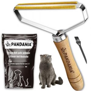 PANDANIA Brosse Anti Poils Tapis pour Chien et Chat - Rasoir Anti Bouloche Manuel, Raclette et Nettoyeur de Peluche Vêtements, Retire Poil Animaux Siège Voiture - Inclus Brossette de Nettoyage (PANDANIA, neuf)