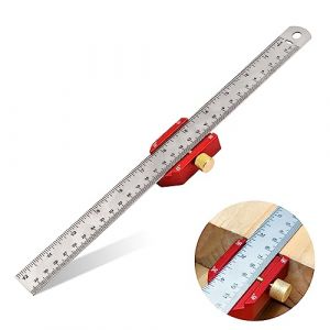 Bloc Travail du Bois Ligne, 300mm Ruler Outil Règle de Marquage, Bloc de Positionnement Règle Parallèle, Règle de Positionnement Bloc, 30°、45°、60° et 90 °Dessin au Trait Outils de Menuiserie (sincerek, neuf)