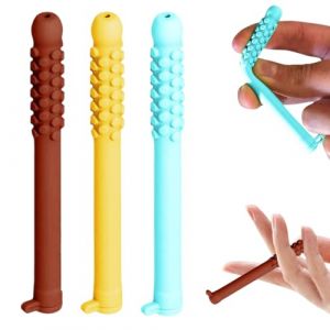 GMDP 3 Pièces Bâtonnets à mâcher en silicone,Le bâton d'haleine à l'huile essentielle à croquer,le reniflard à croquer avec l'huile essentielle pour l'aromathérapie（B） (SIMIVIS CARSON, neuf)