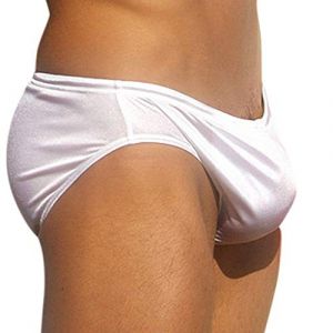 slip de bain homme sexy transparent, Maillot De Bain Homme Piscine Respirant À Séchage Rapide Poids Léger Short De Bain taile basse Eté string de plage Swimming Trunk Swim Briefs Slips (White, M) (XNme SW, neuf)