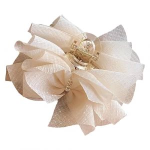 Grand clip en mousseline, Clips d'arc en mousseline - Coiffure noire ou blanche &agrave; la coiffure non gliss&eacute;e grande griffe forte - Outils de coiffure en mailles pour le style des femmes (xiaxianzhufujianzhugongchengyouxiangongsi, neuf)