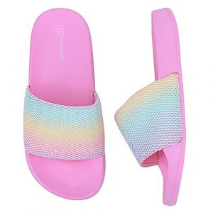 WateLves Claquette Enfant Fille Gar&ccedil;on Chaussons Enfants Tongs Sandales &eacute;t&eacute; Plage Piscine Pantoufles Chaussures de Douche Antid&eacute;Rapantes(arc-en-ciel 30/31EU) (MingZhaoMaoYi-EU, neuf)