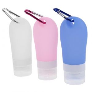VICASKY Flacon De Voyage Souple Silicone Flacon De Shampoing Vide Et Rechargeable Distributeur De Produits Cosm&eacute;tiques Pour Voyages (Micanties, neuf)